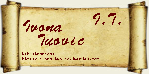 Ivona Tuović vizit kartica